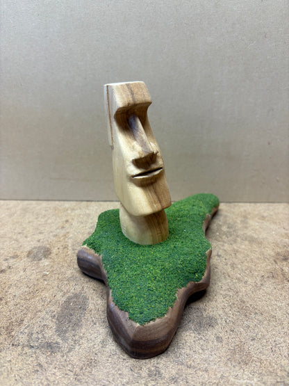 Hand-Carved Moai