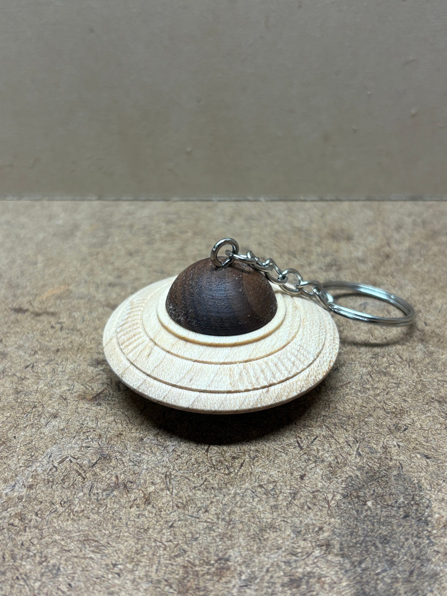 UFO Keychain (Maple/Walnut)