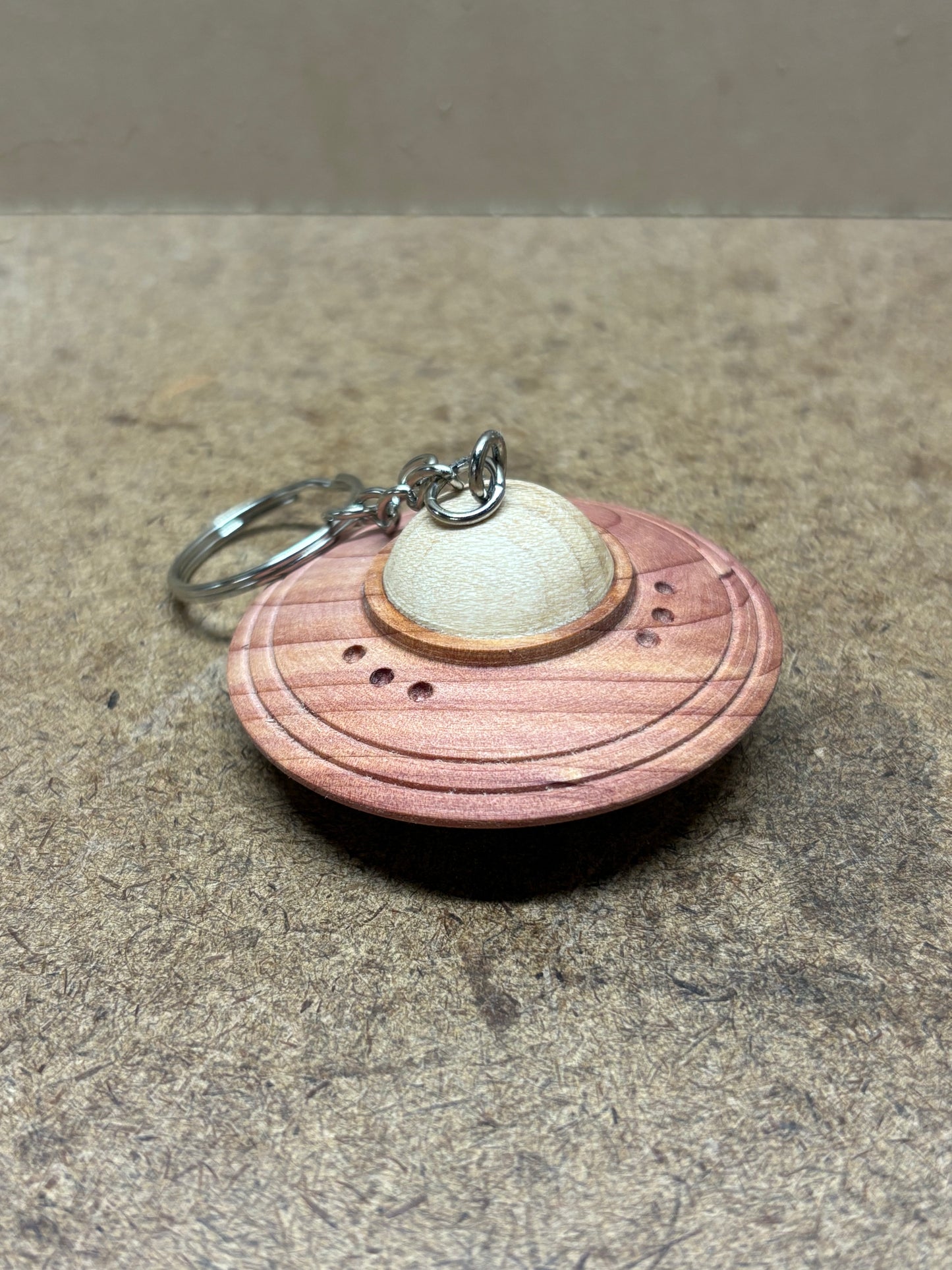UFO Keychain (Cedar/Maple)